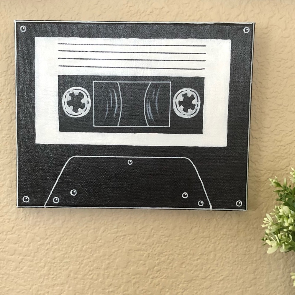 Wall Painting Cassette Tape Canvas Art